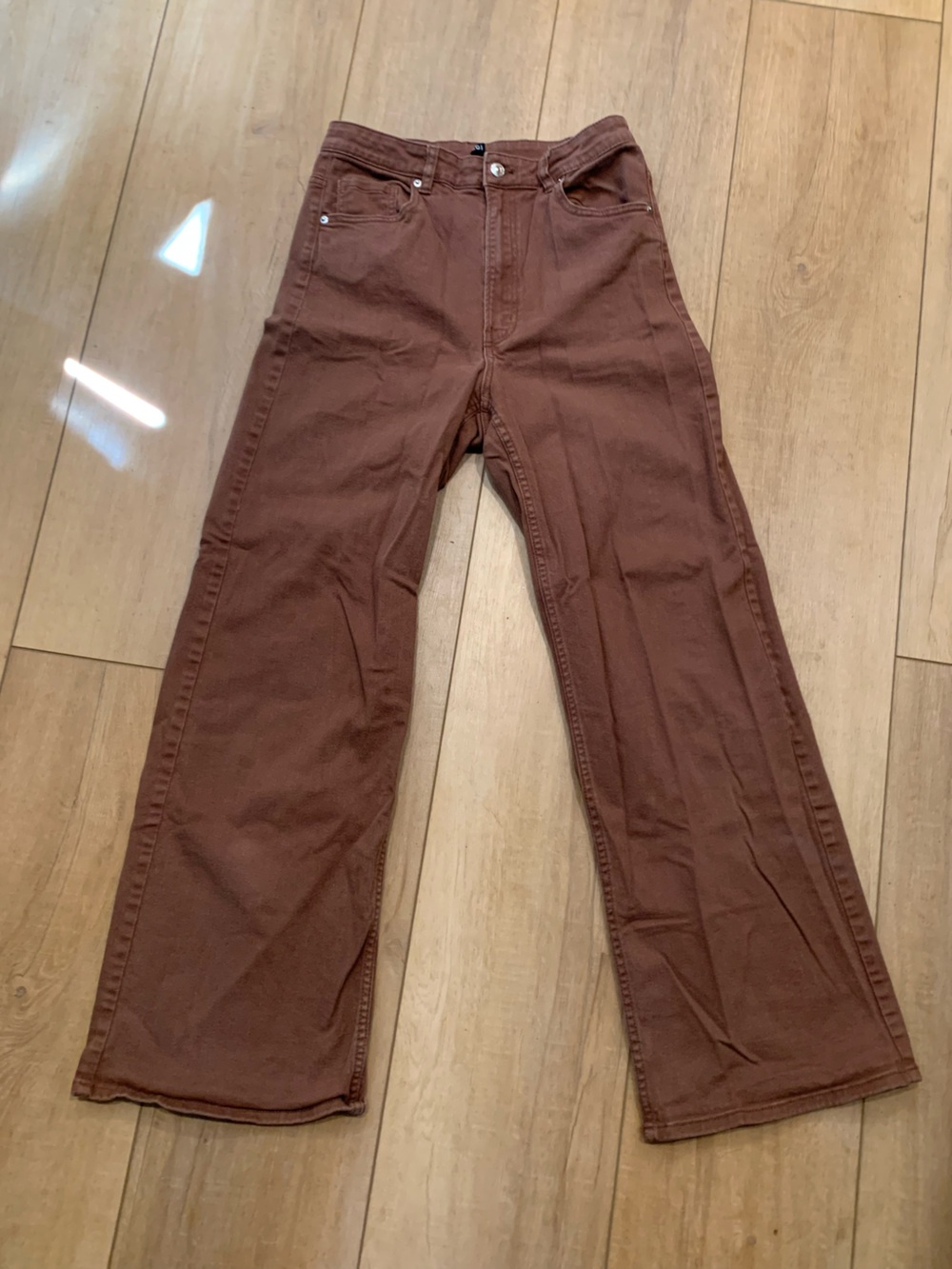 H&M Divided Rust-Brown Straight Pants - Picture 2 of 4